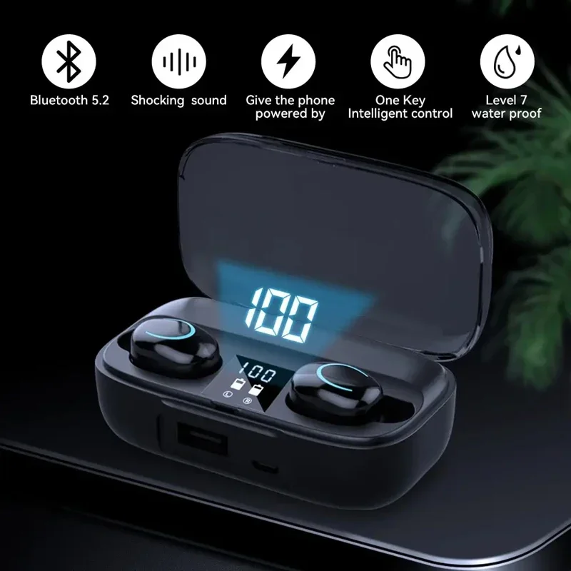 Wireless Bluetooth Headphones TWS Headsets With Mic Stereo Sport In-ear Earphone Touch Control Long Standby HD Call Earbuds Game