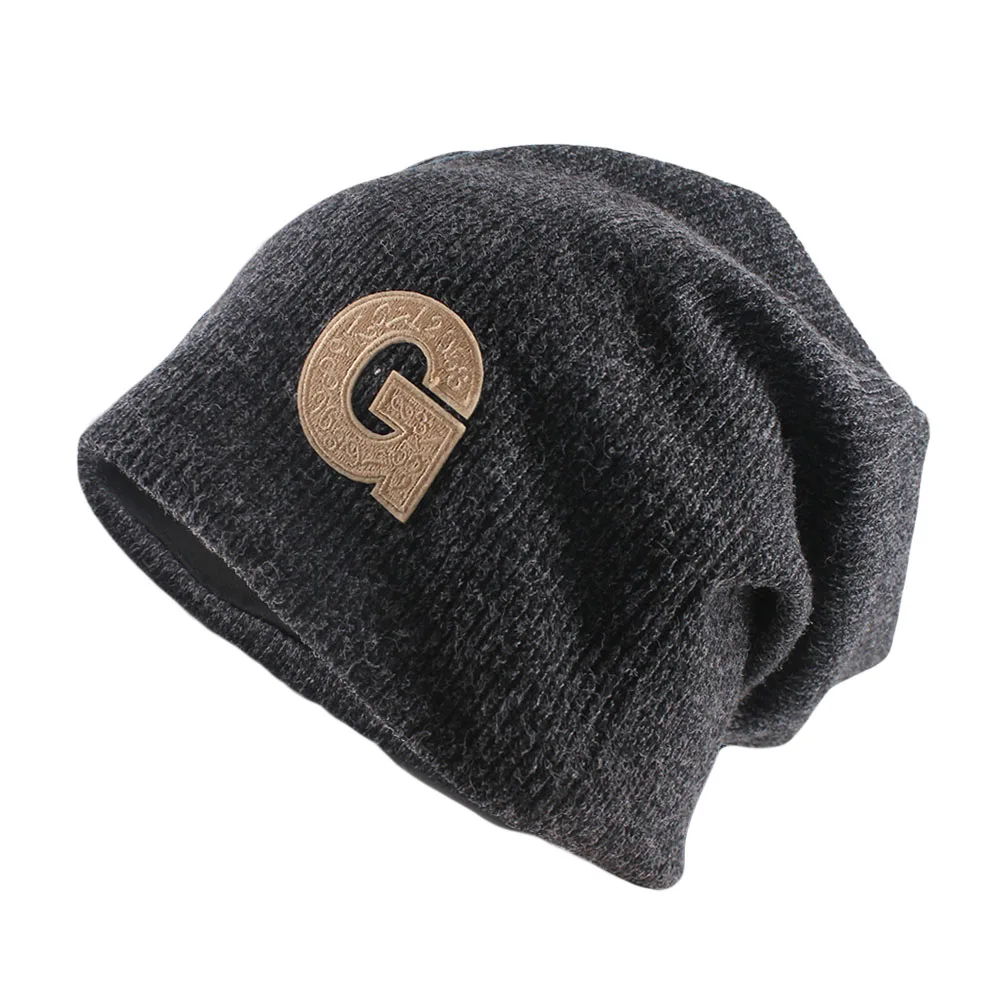 Chapéus casuais confortáveis femininos, Gorros carta quente, skullies moda, malha de beleza unissex, chapéu macio ao ar livre, turbante, primavera, outono