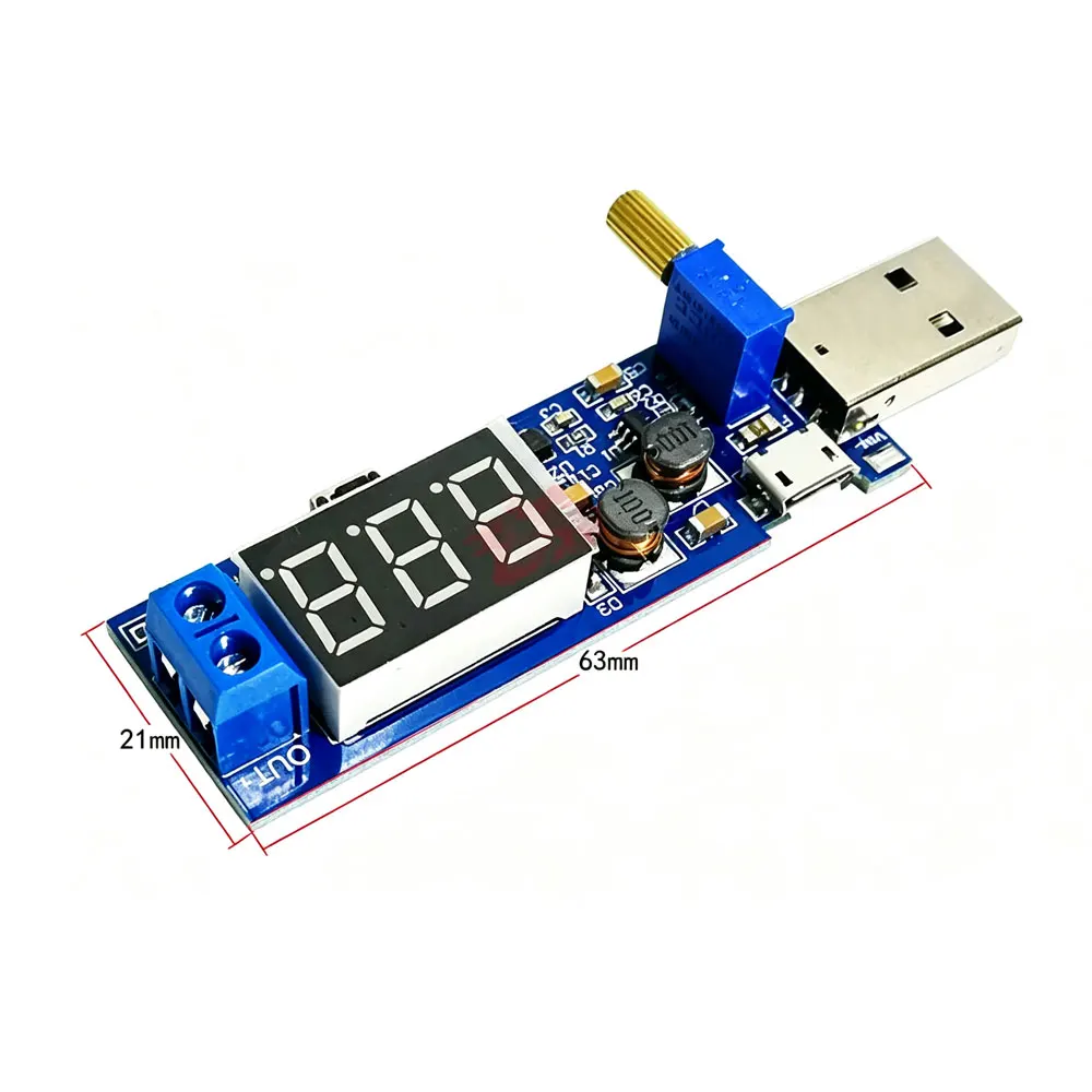 DC-DC 5V to 3.5V / 12V USB Step UP / Down Power Supply Module Adjustable Boost Buck Converter Out DC 1.2V-24V