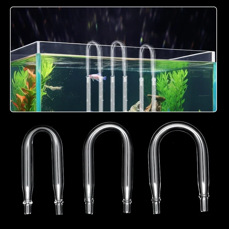 Aquarium U Shaped Air Pipe Connector Fish Tank Co2 Refiner Glass Tube Co2 Oxygen Tube For Co2 Diffuser Air Pump Accessories