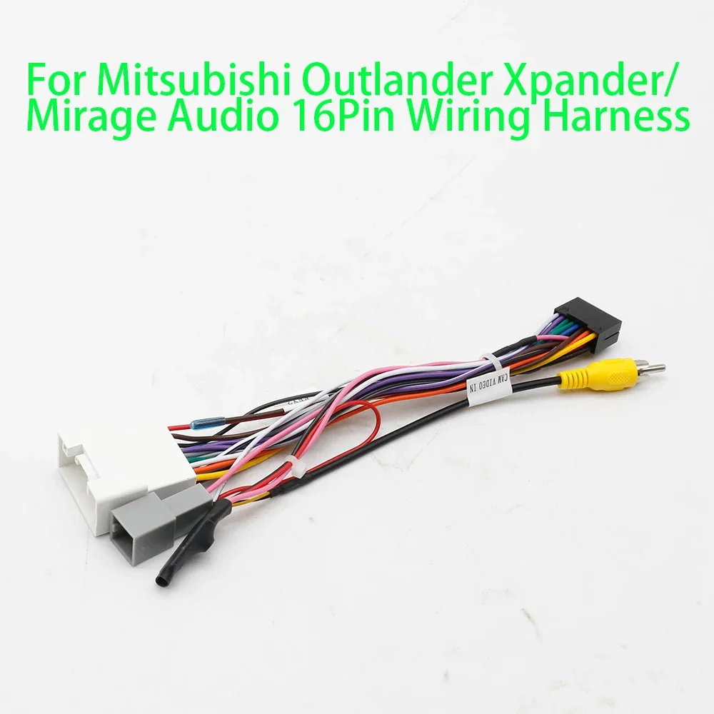 Car Stereo Radio 16PIN Adaptor Power Cable For Mitsubishi Outlander Xpander/Mirage Audio 16Pin Wiring Harness