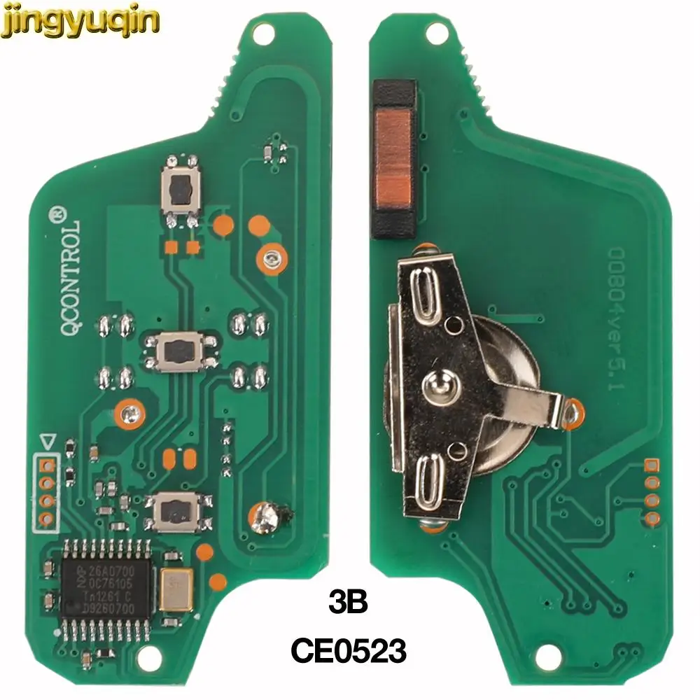 Jingyuqin 1 pz telecomando ASK/FSK chiave auto per Peugeot 207 307 407 607 807 Citroen C2 C3 C4 C5 C6 PCF7941/7946 ID46 CE0523/0536