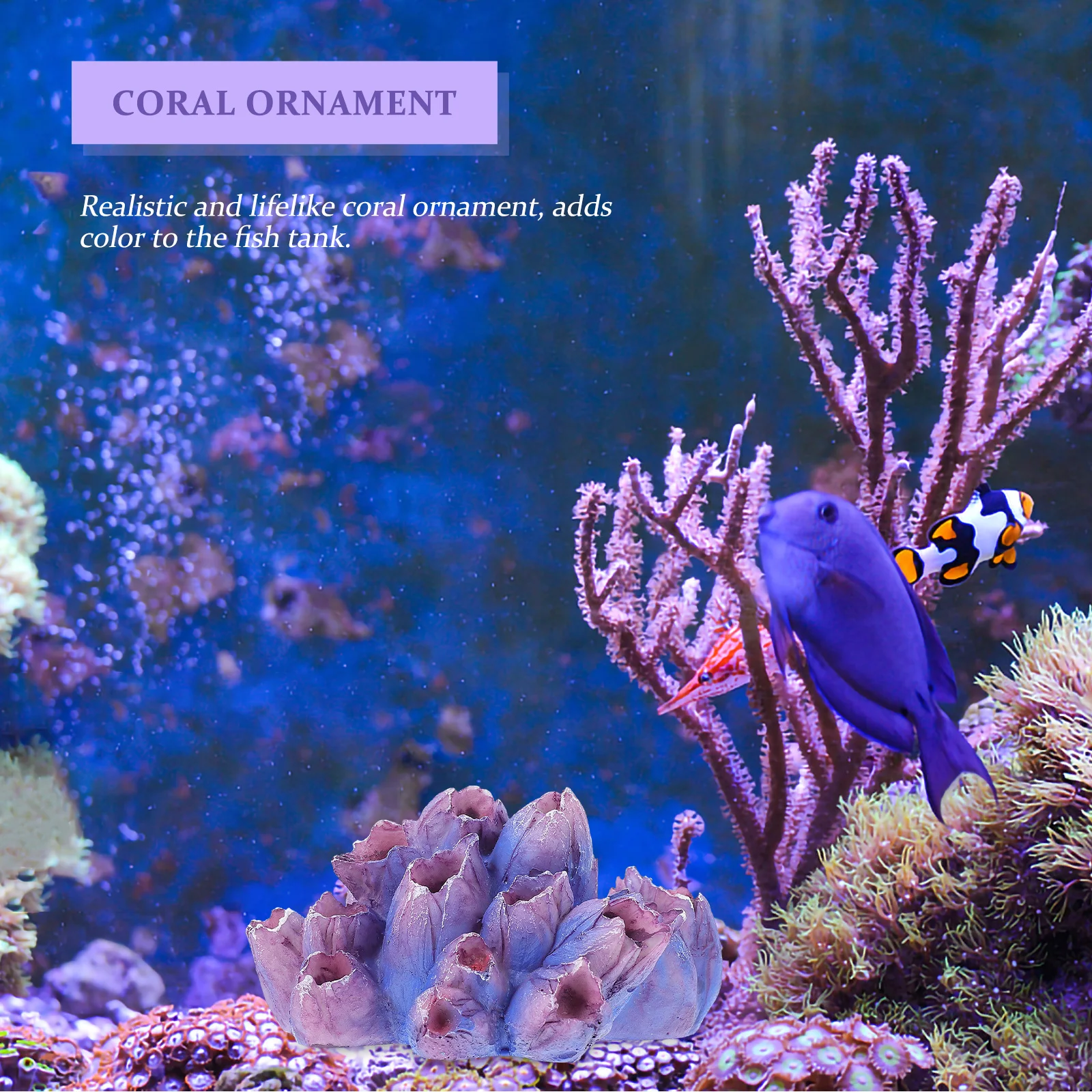 

Fish Tank Landscape Coral Realistic Resin Aquarium Ornament Artificial Coral Decor for Aquarium Decoration Fish Tank Decor Prop