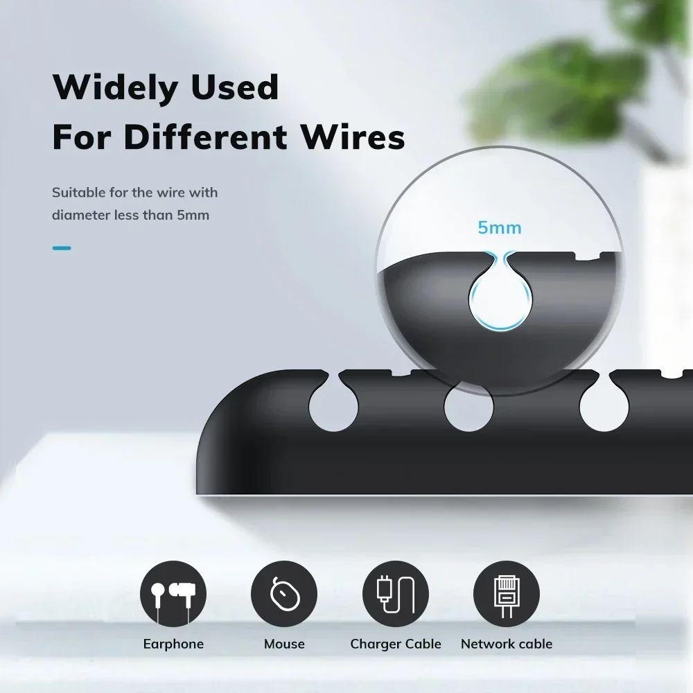 L35 Cable Organizer Magnetic Plug Box Silicone Cable Winder Flexible Cable Management Clips for Mouse Earphone