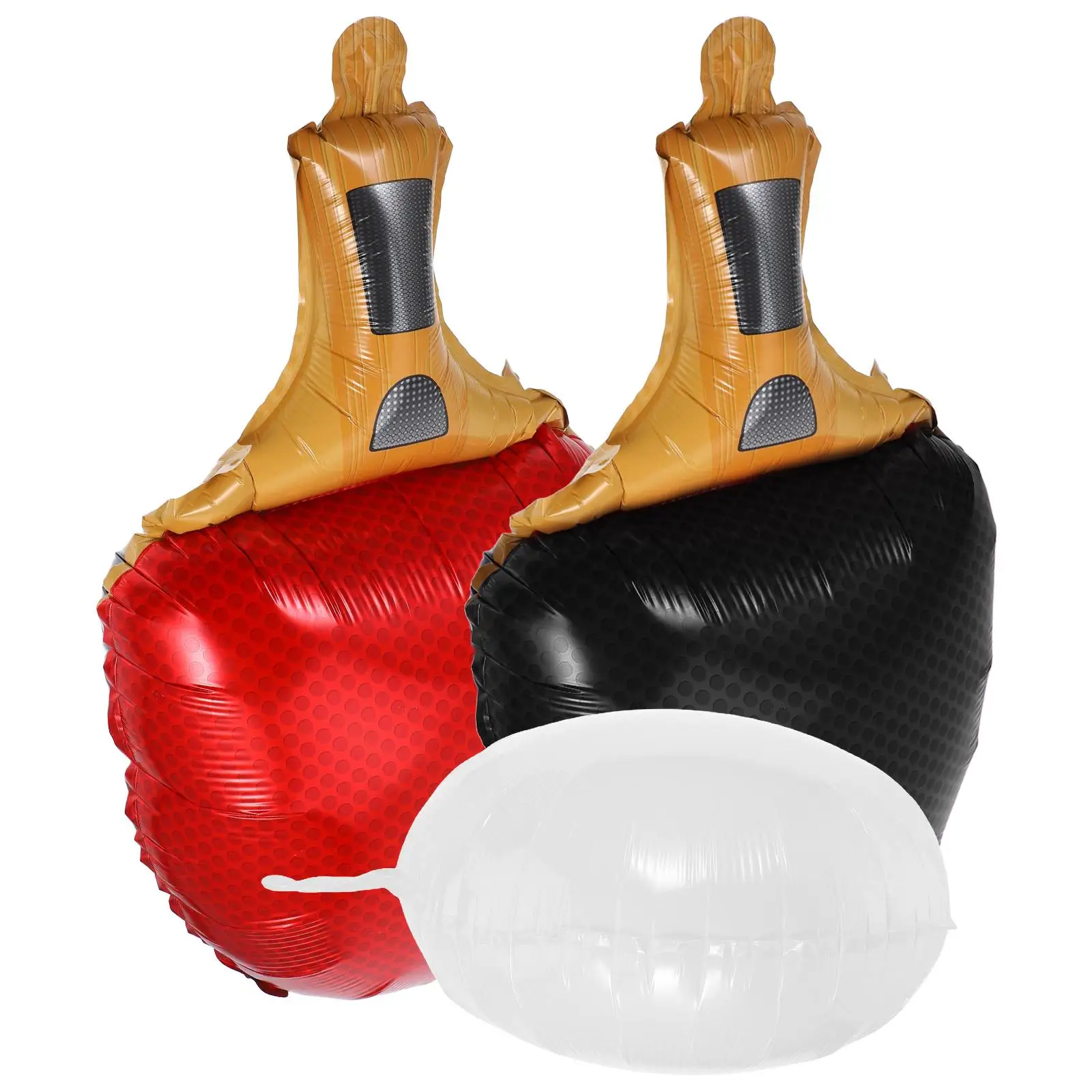 

1 set Table Tennis Balloon Party Favor Racket Decoration Aluminum Film Sports Event Prop Lightweight Leak Resistant Festive