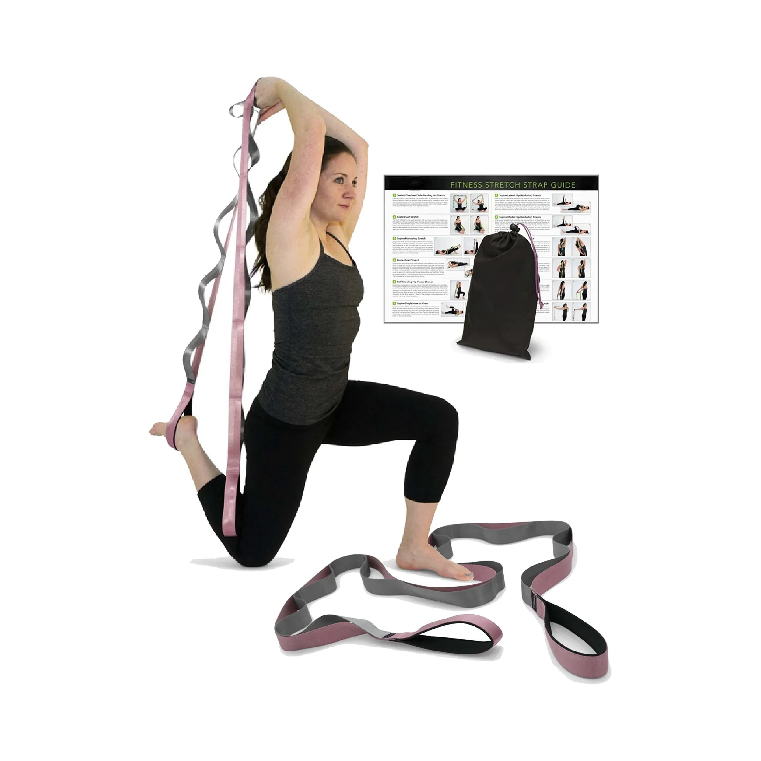 

Hamstring Leg Stretcher Yoga Stretch Strap for Stretching Exercise Yoga Straps 10 Loops Stretching Belt