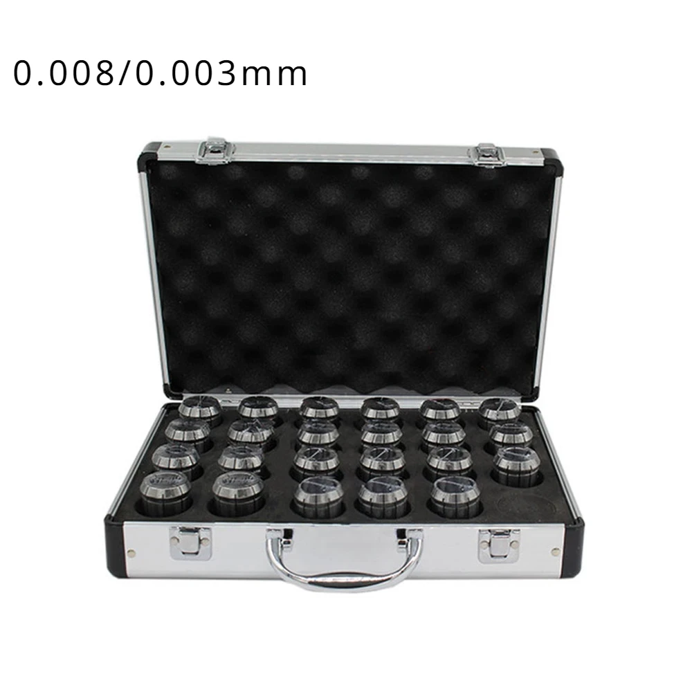 

ER40 ER32 ER25 ER20 ER16 11 Set Spring Collet Chuck AAA 0.003mm for CNC Milling Tool Holder Engraving Machine Metal Aluminum Box