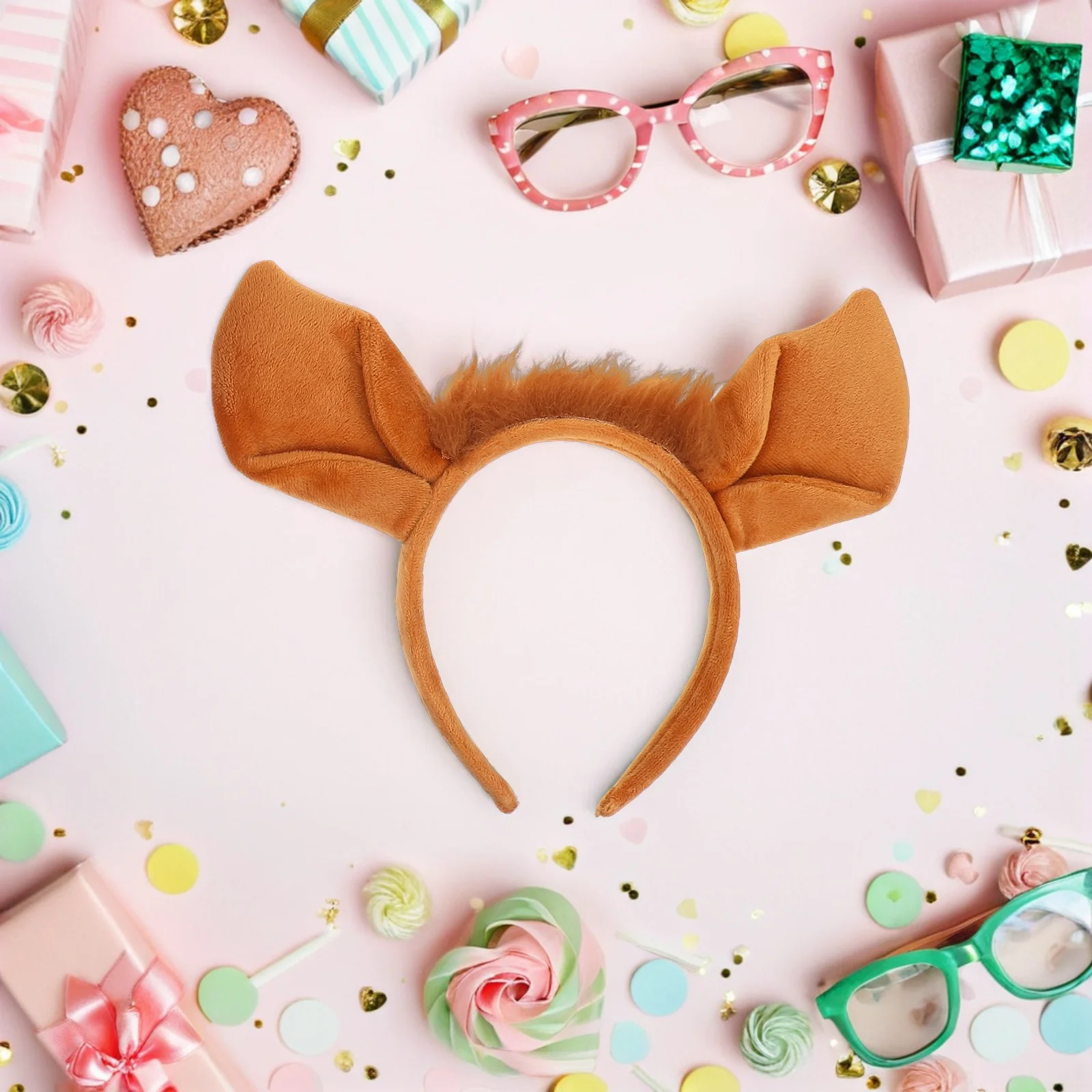 

1Set Fox Ears Headband Realistic Furry Adult Costume Accessory for Women Carnival Party Role Play Cosplay Halloween Dress Up