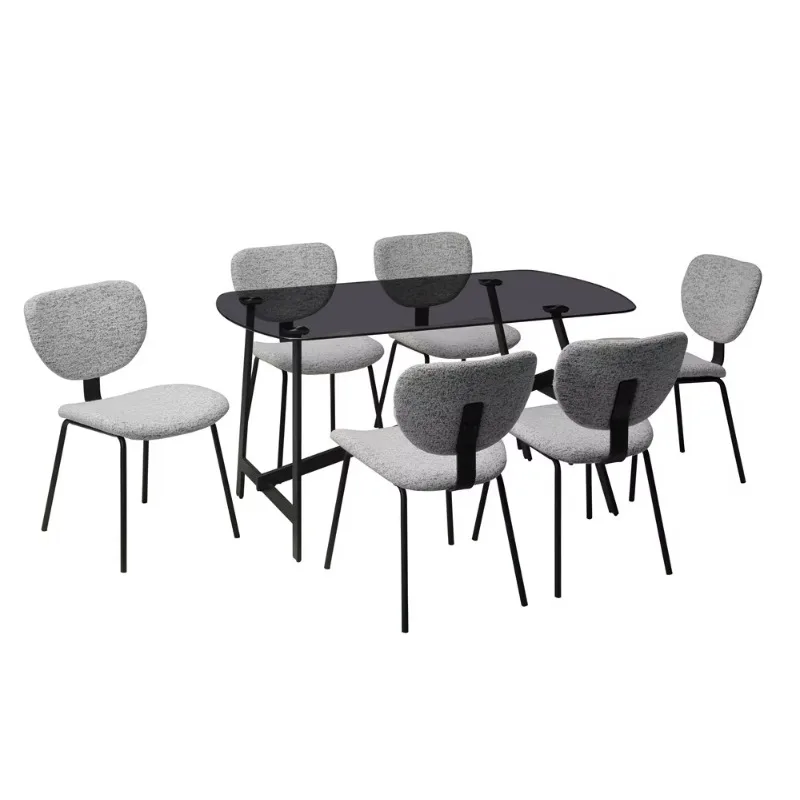 Glass dining table Deluxe dining table set dining table
