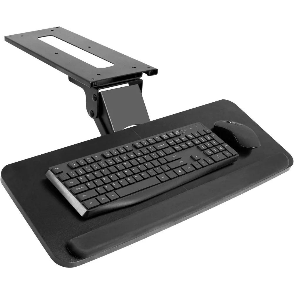 

VIVO Adjustable Computer Keyboard & Mouse Platform Tray Ergonomic Under Table Desk Mount Drawer Underdesk Shelf (MOUNT-KB03B)