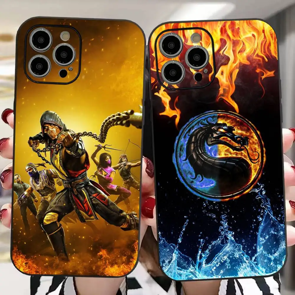 حافظة هاتف S-Scorpion Mortal K-Kombat لهاتف آيفون 16 15 14 13 12 11 PRO MAX PLUS حافظة صغيرة من مادة البولي يوريثان الناعمة والصديقة للبشرة