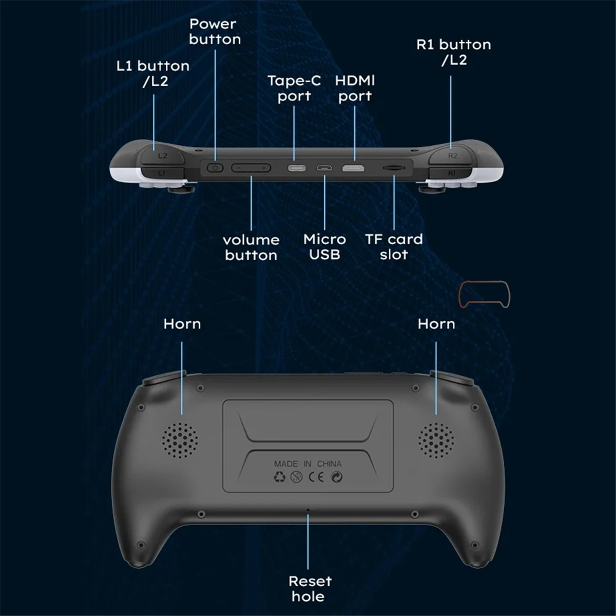 

Project X Game Console 4.3 Inch 8GB Handheld Game Console Support for PS1 MAME GBA GBC GB NES Emulator