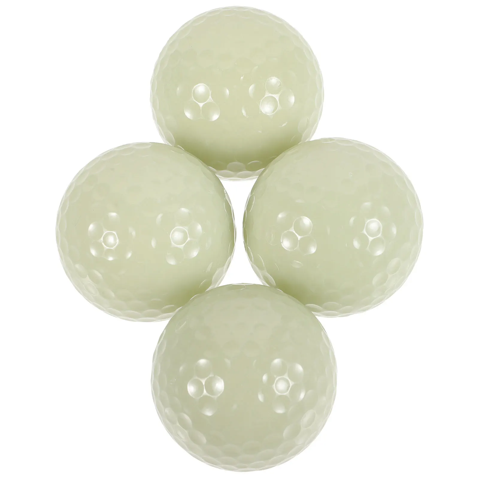 4 قطعة توهج في الظلام كرات الغولف مضيئة المطاط ليلة التدريب كرات الغولف قابلة لإعادة الاستخدام كرة جولف الفلورسنت للرياضة في الهواء الطلق