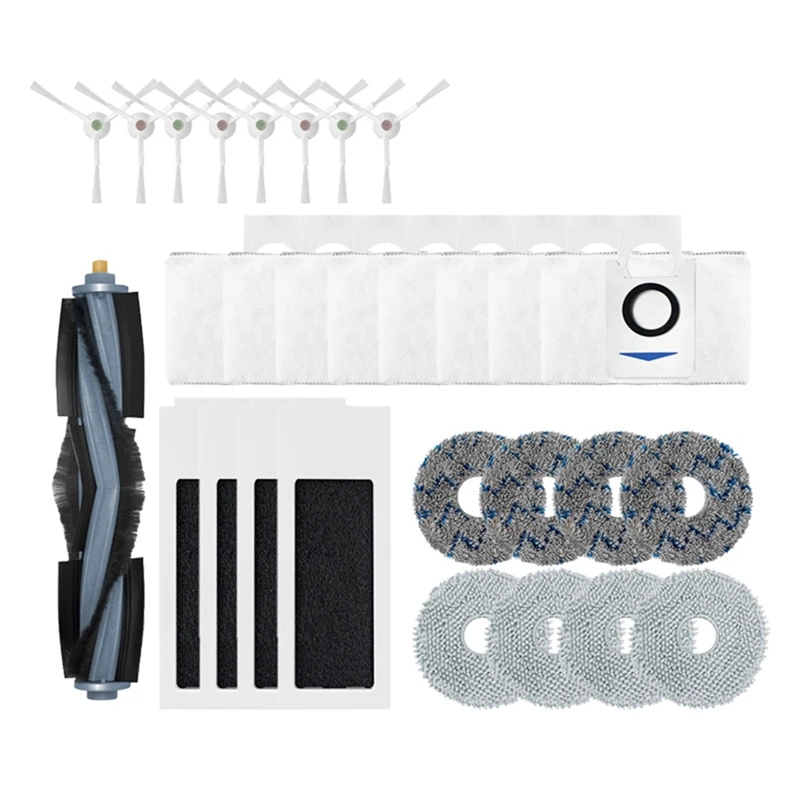 ل Ecovacs Deebot T20 / T20 Max / T20 Pro الملحقات الرئيسية الجانب فرشاة ممسحة القماش فلتر HEPA أجزاء كيس لجميع الغبار
