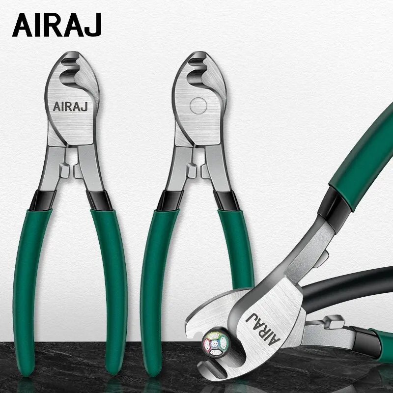 AIRAJ Multifunctional Cable Cutter 6-Inch Anti Slip and Durable Industrial Grade Manual Tool for Electricians