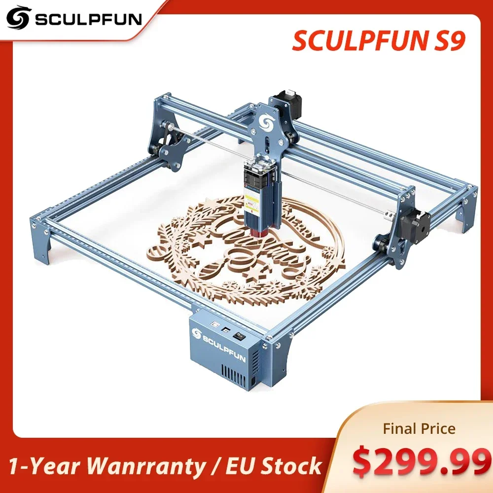 IN STOCK SCULPFUN S9 Laser Engraver 90W  Machine Ultra-thin Laser Beam Shaping Technology Wood Acrylic Laser Engraver