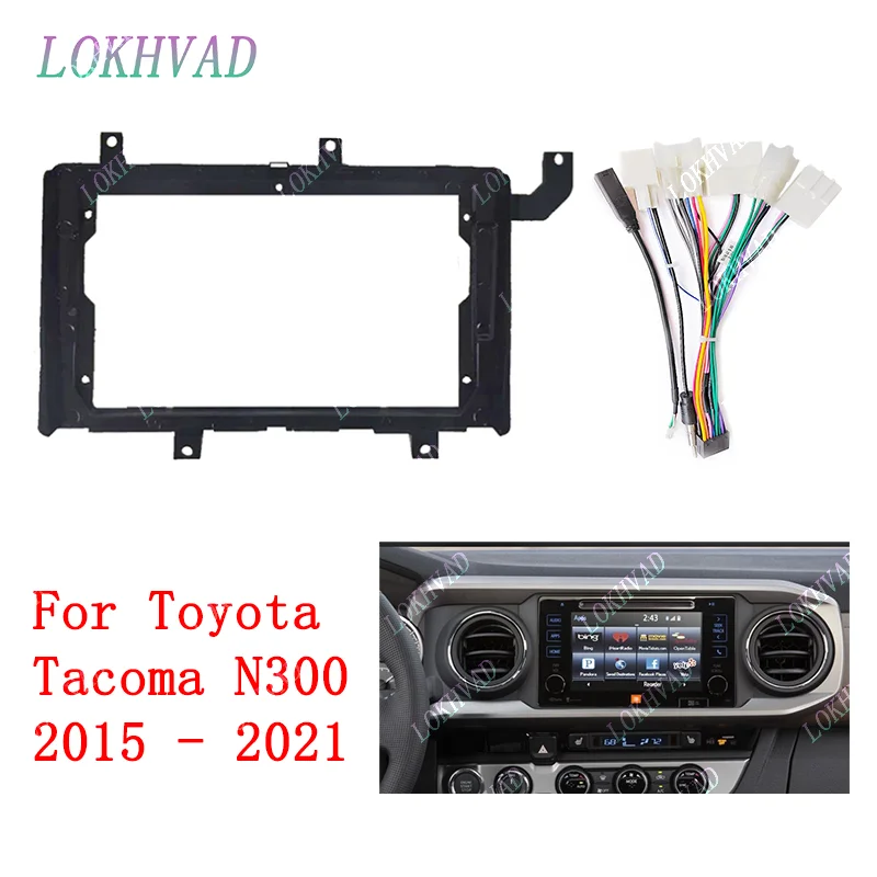 

Автомобильная рамка радиоприемника Android для Toyota Tacoma N300 2015-2021, 9-дюймовая 2DIN, лицевая панель, 16-контактный жгут проводов Canbus Box