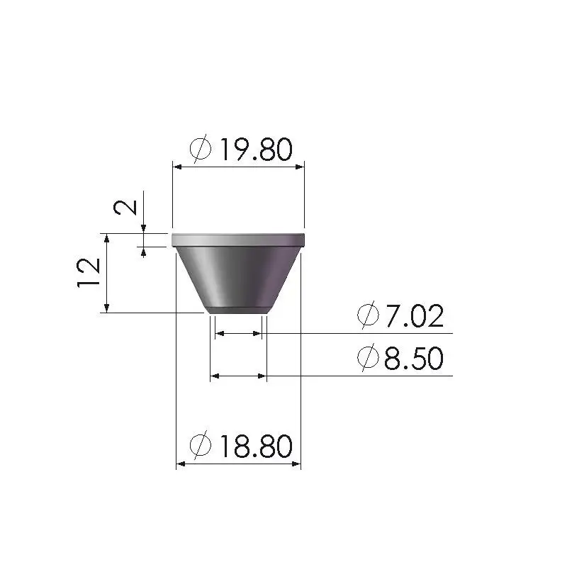 Diameter 20mm Height 12mm LED Hole 7mm Aluminum Smooth Reflector Flashlight Reflective Cup Reflector Bow