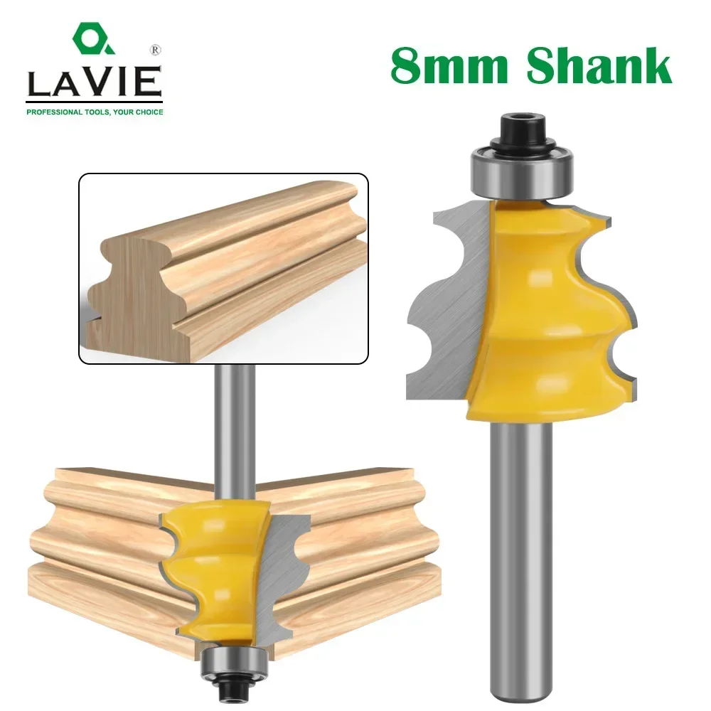 1PC 8MM Shank Milling Cutter Wood Carving Line Router Bit Architectural Molding Woodworking Tenon Milling Cutter Wood Machine