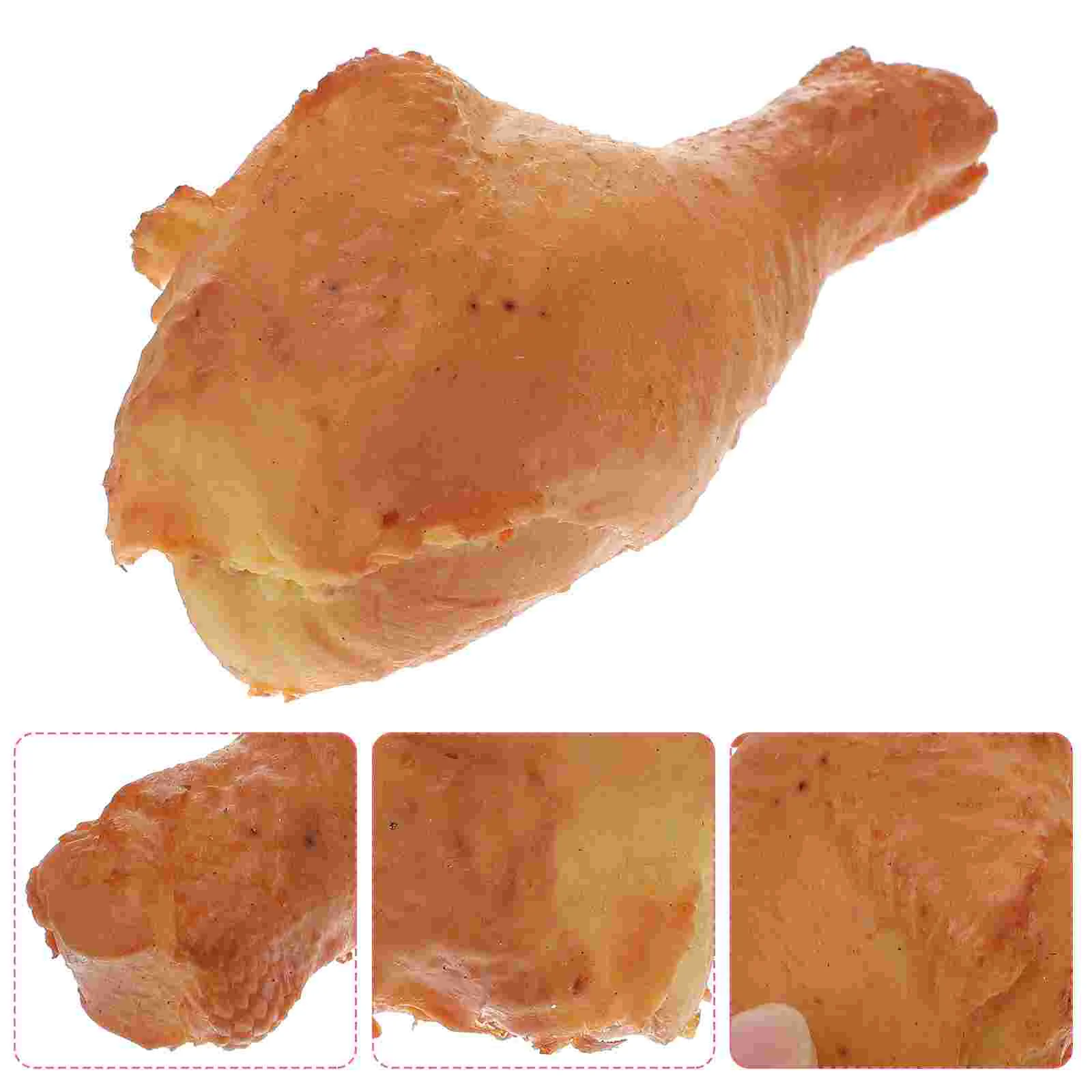 Simulated Chicken Thigh Model Fake Food Decor Realistic PVC Safe Kids Friendly Halloween Food Store Market Photo Sample