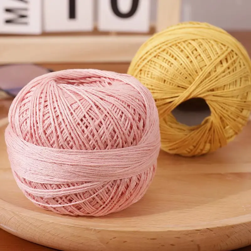 50g DIY Colorful Thin Lace Yarn Crochet Yarn  Cotton linen Yarn Hand Knitting Crochet Thread Sewing Machine Line Craft Supplies