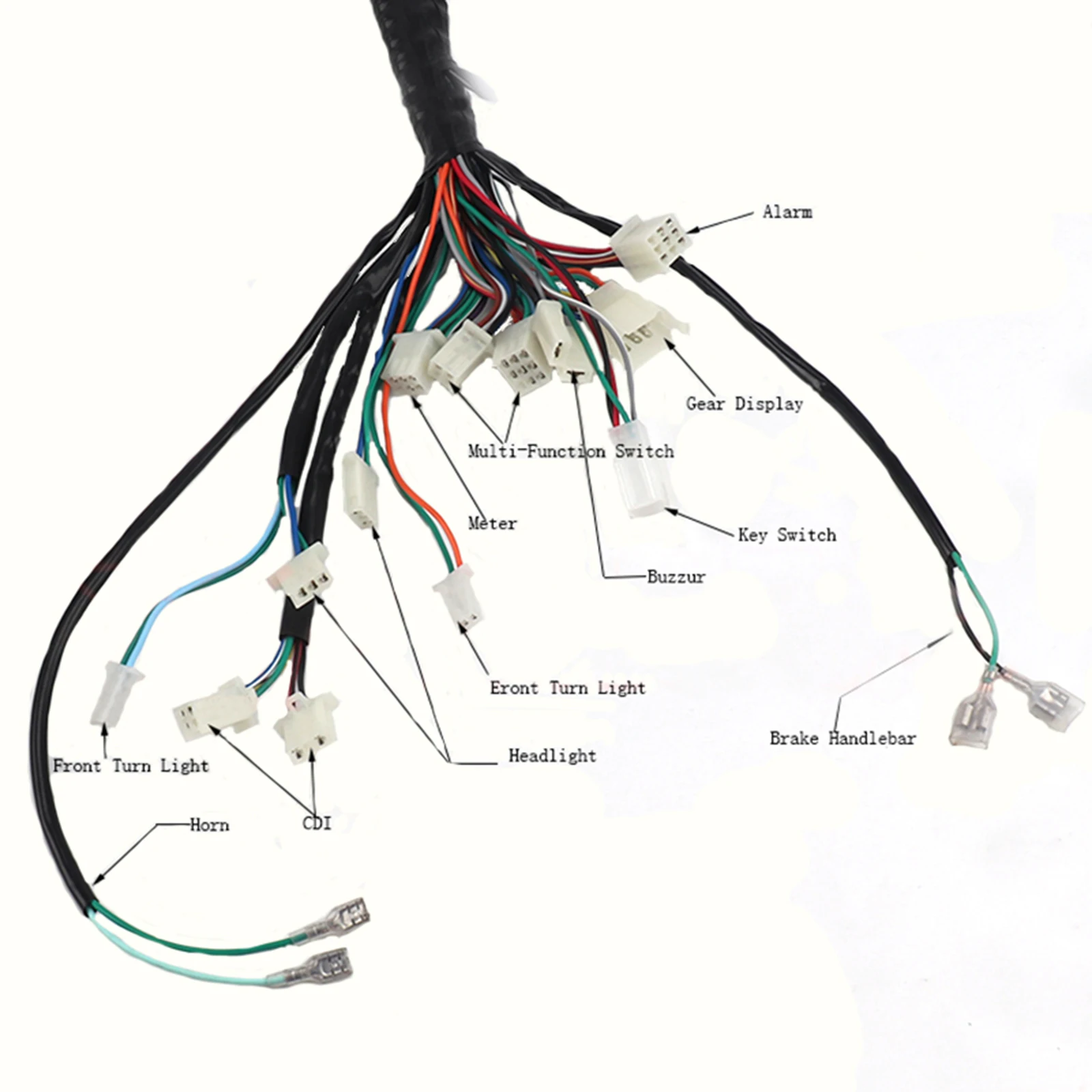 Full Wiring Harness Loom Ignition Coil CDI For 150cc 200cc 250cc 300cc Zongshen Lifan ATV Quad Buggy Electric Start AC Engine