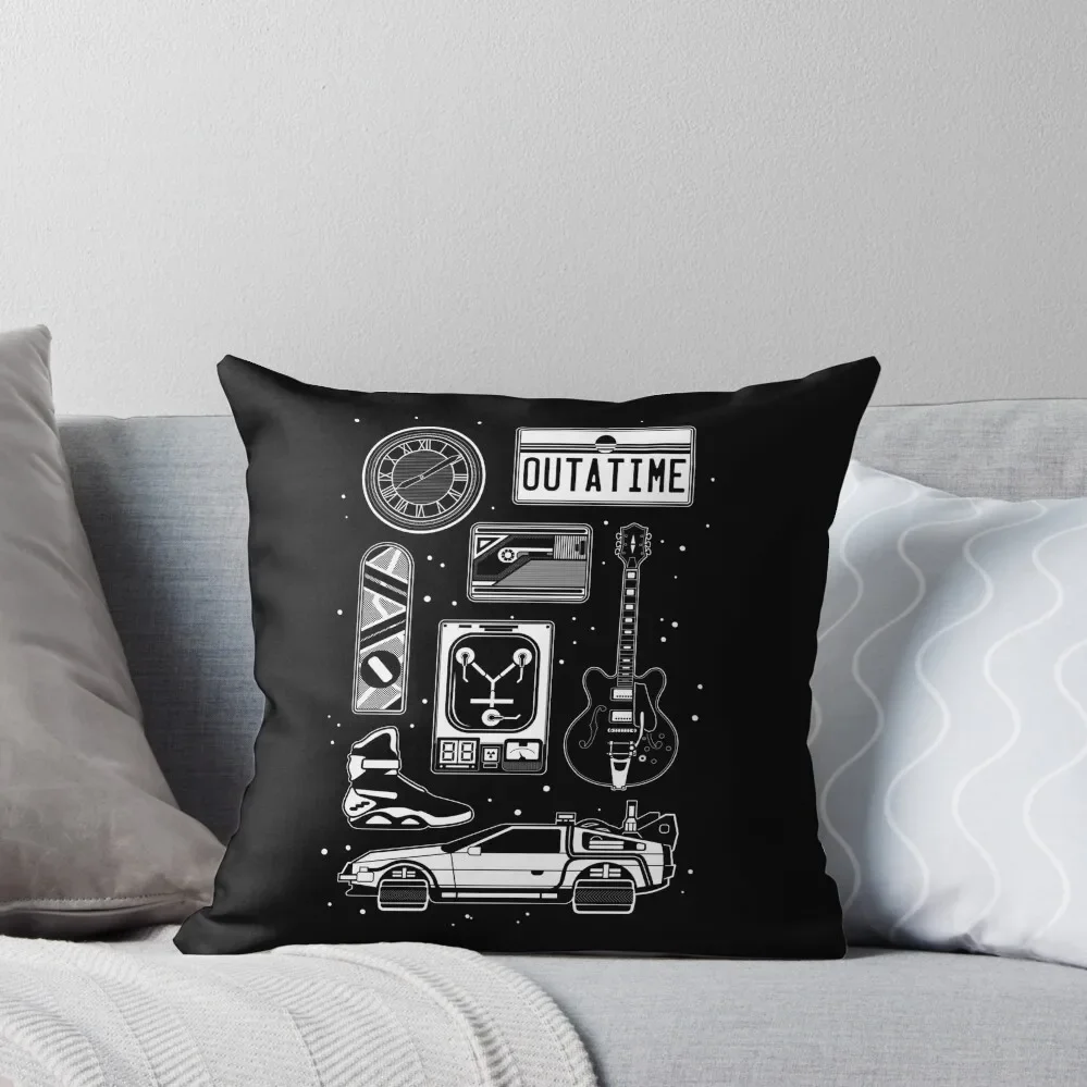 

BTTF Icon Set Throw Pillow Decorative pillowcase Plaid Sofa bed pillows Couch Pillows pillow