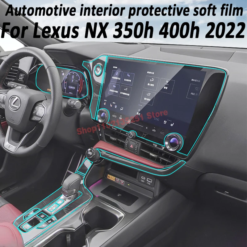 

For LEXUS NX 350h 400h 2022 Gearbox Panel Navigation Automotive Interior Screen Protective Film TPU Anti-Scratch Sticker Protect