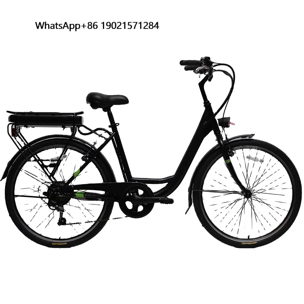 

TXED Italy Fancy Design Electric City Bike With Rear Carrier 26 Inch Hiten Steel Electric 36V/250W City Bike Electric Bicycle