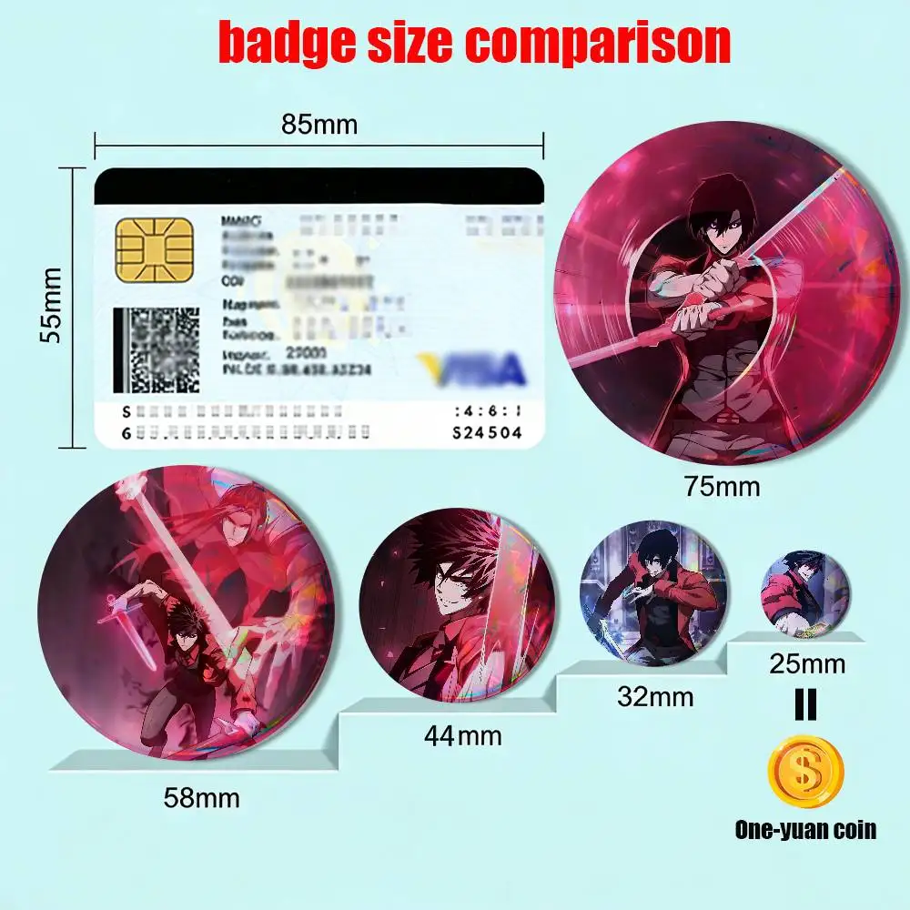 Han Seong Yun Boundless Ascension Badge on Backpack Clothes decoration Tinplate Round Brooch Funny Custom Gifts for Friend