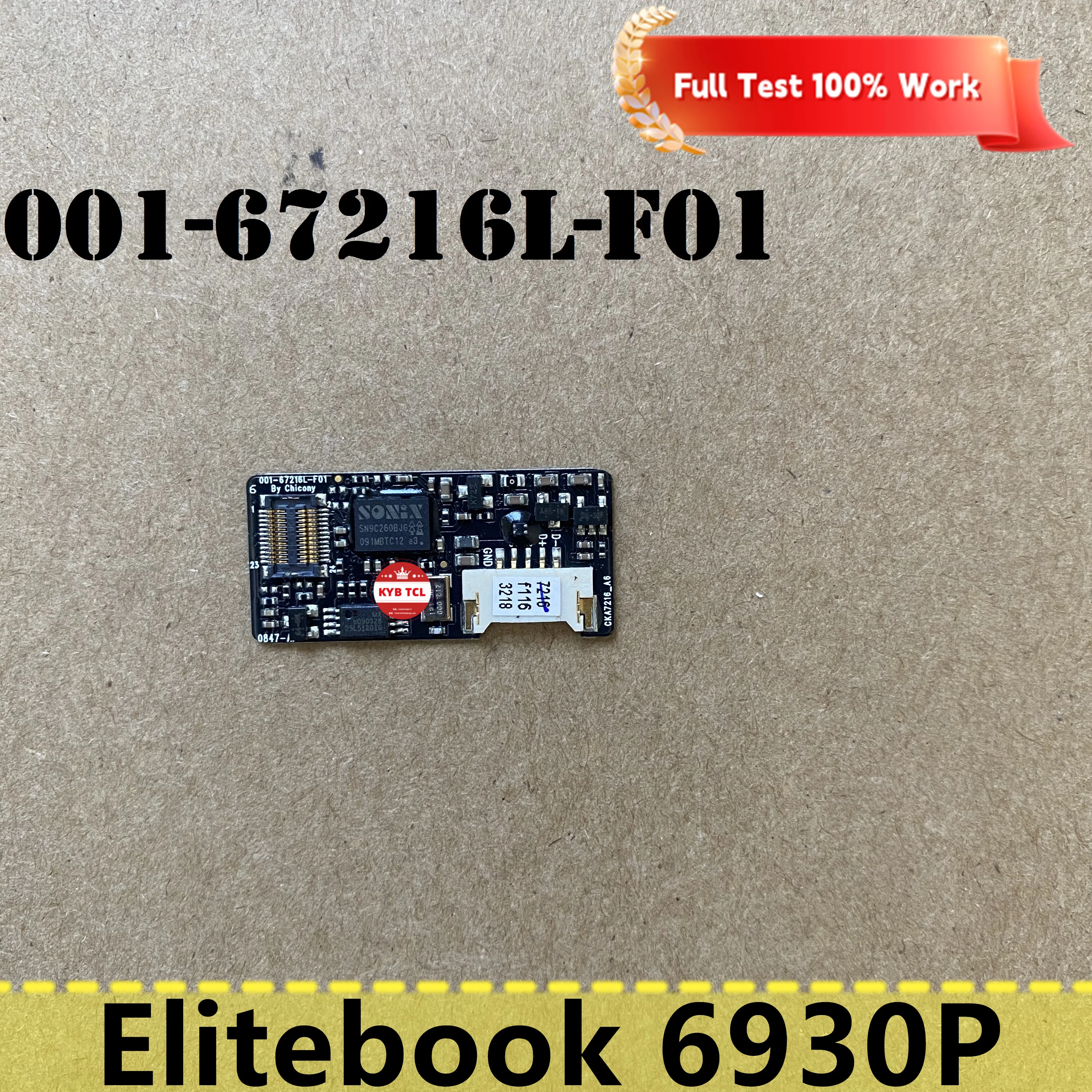 For HP EliteBook 6930p Power Switch Board Or Internal Webcam Camera Board 001-07223L-G01 554V907011G 07615-2 48.4V912.021