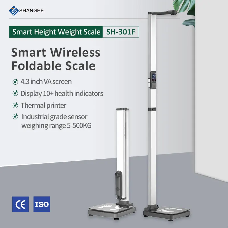 Ultrasonic Height and Weight Scale Body Fat Analyzer Scale for Hospital