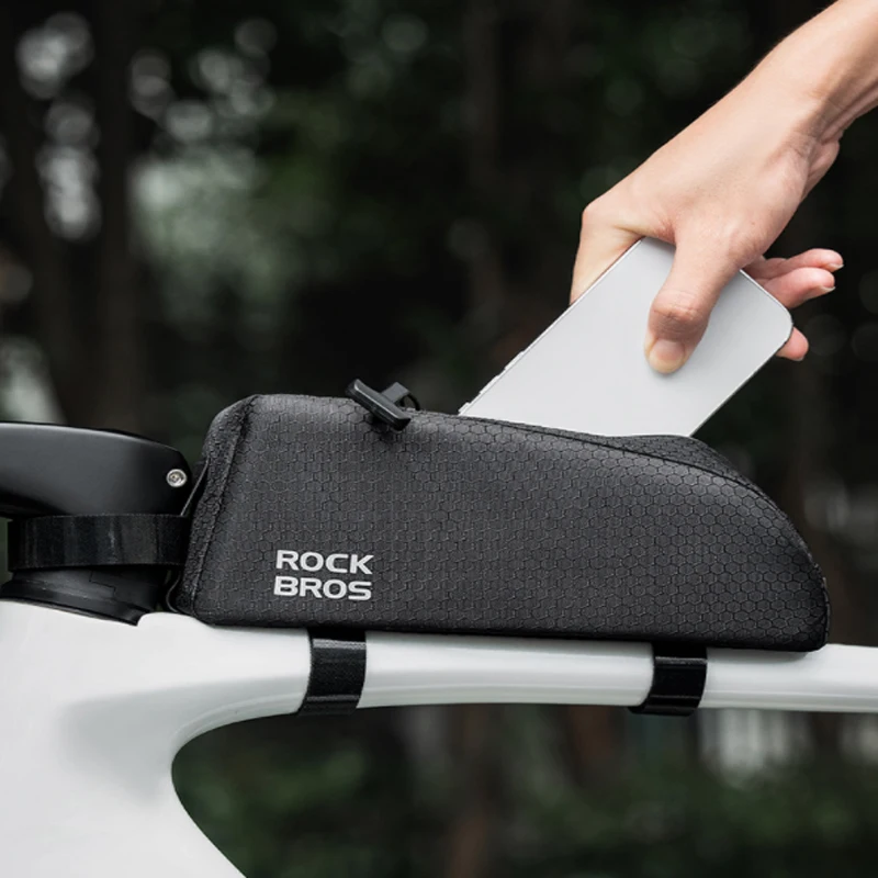

Bicycle Bag Waterproof Cycling Top Front Tube Frame Bag Large Capacity MTB Road Bicycle Pannier Black Bike Accessories