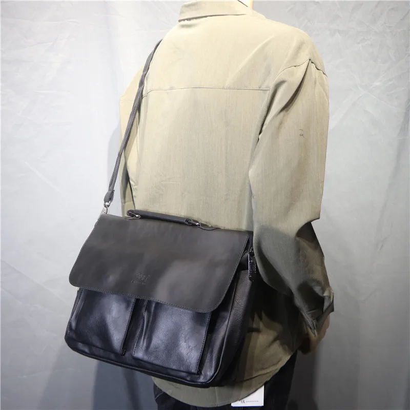 ThreeboxFashion-Bolso de mano de estilo japonés para hombre, bandolera Retro, informal, a la moda