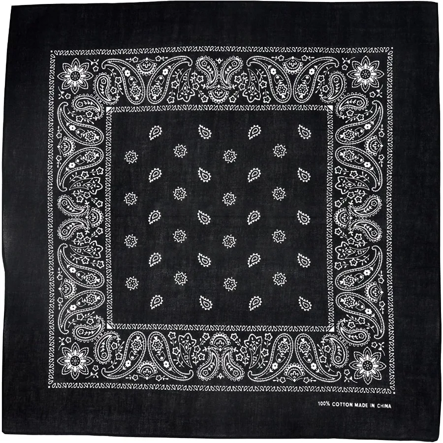 12 قطعة باندانا للنساء والرجال 100 قطن مخصص موضة بيزلي تصميم متعدد الوظائف في الهواء الطلق مربع منديل للعارضة