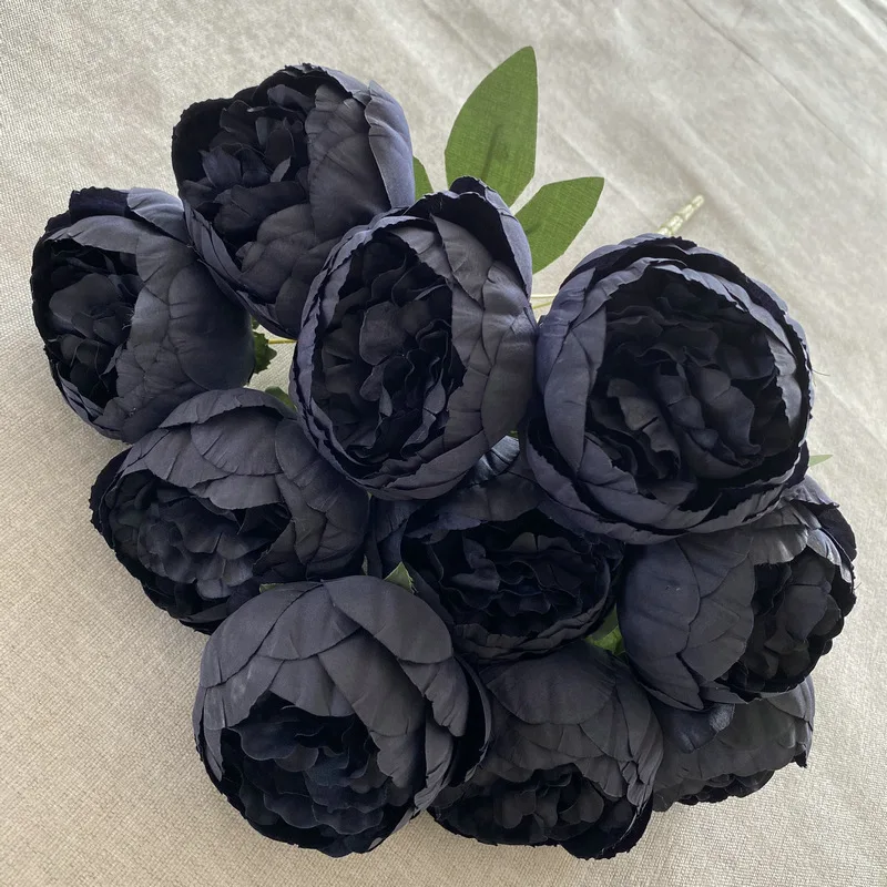 10 Köpfe große Knospe Seide Pfingstrose künstliche Blume Pfingstrose Brautstrauß Outdoor Hochzeit Dekor Home gefälschte Blume Valentinstag Geschenk – Detail 15