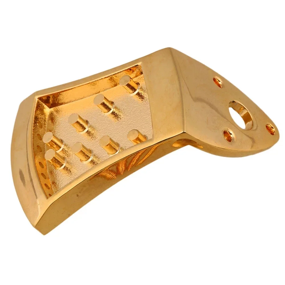 Golden 8-String Mandolin Tailpiece - Durable Rectangle Design for Enhanced Instrument Performance