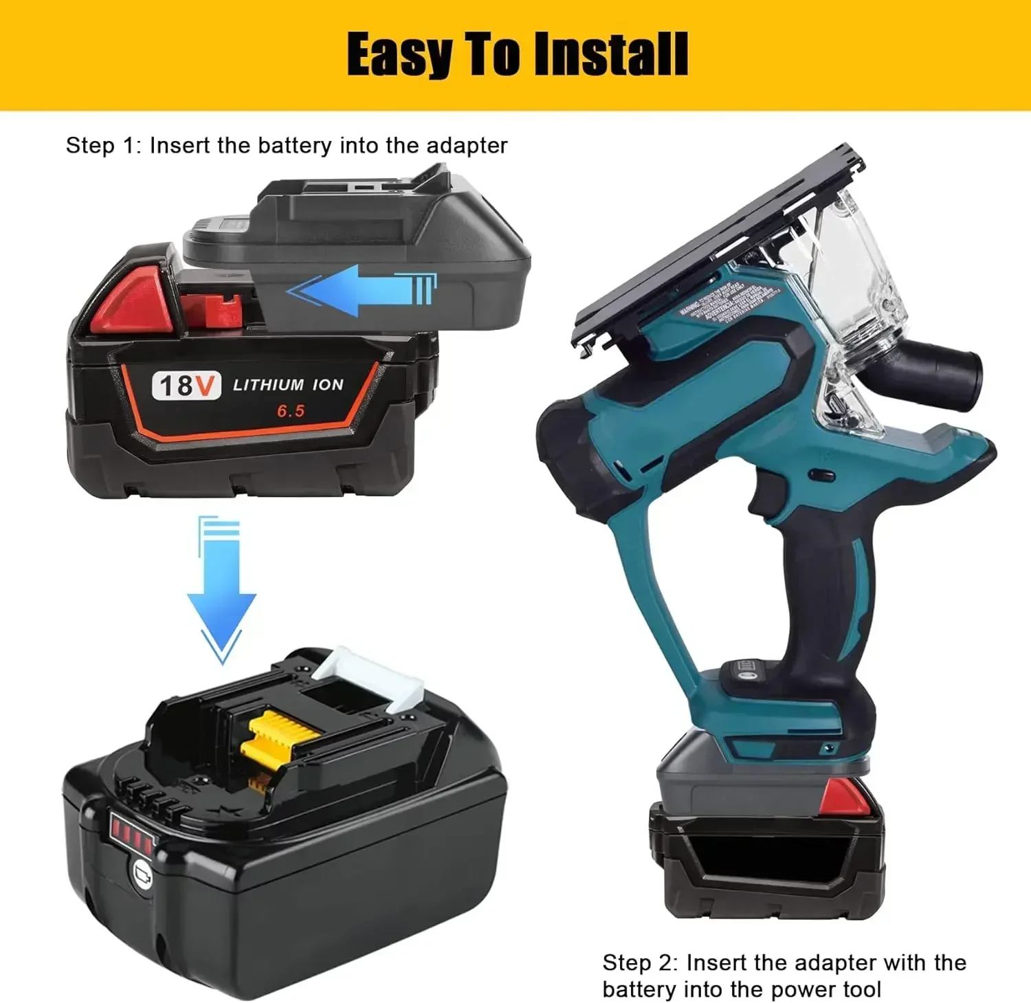 Imagem -03 - Adaptador de Bateria para Milwaukee Dewalt 18v 20v Li-ion Bateria Converter para Makita Bl1830 Bl1850 Baterias Ferramentas Elétricas Dm18m