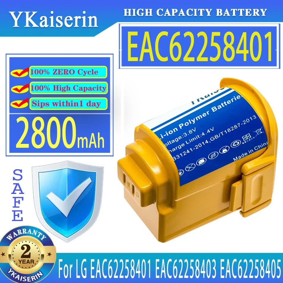 

YKaiserin Battery 2800mAh For LG EAC62258401 EAC62258403 EAC62258405 EAC63341001 VS8603SWM VS8707SWM VS8605SWM Batteria