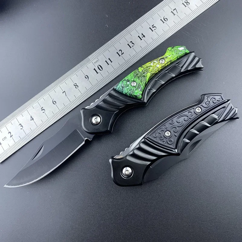 1PC Creative Portable Pocket Knife Stainless Steel Fruit Knife Outdoor Camping With Handle EDC Folding Knife Fish Fillet Knife