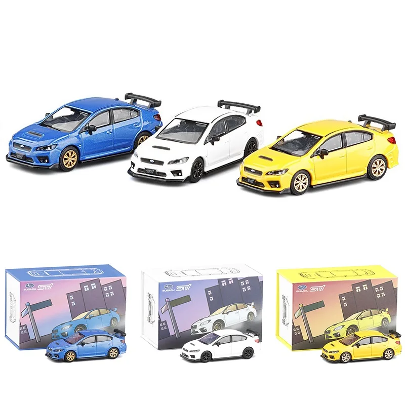 1/64 Collection Edition Subaru impreza WRX STI Alloy Car Model Diecast Metal Toy Car Model Simulation With Retail box Decoration