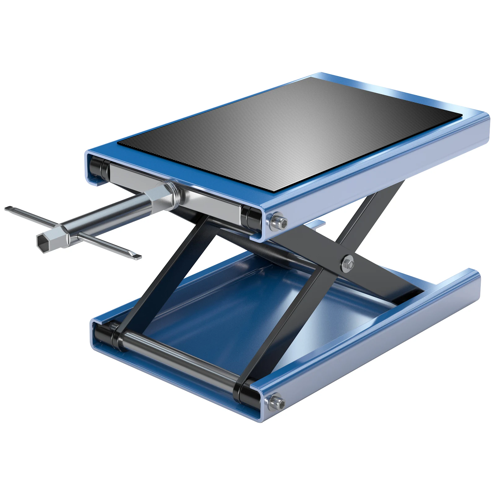 

Motorcycle Scissor Lift,Motorcycle Scissor Lift Jack Steel wih Wide Deck and Safety Pin,Dilated Center Hoist Stand.