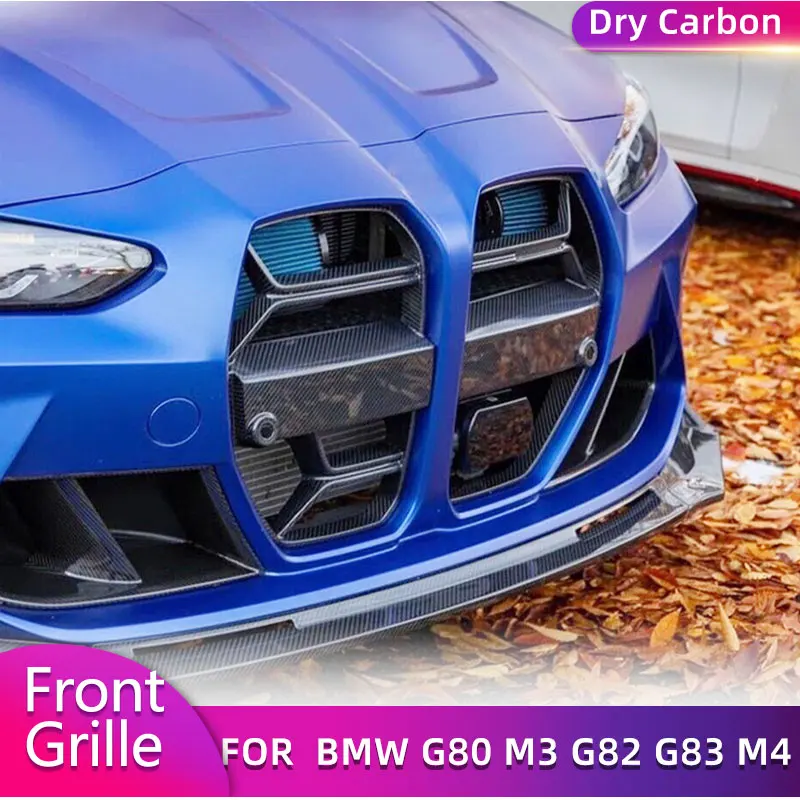 

Dry Carbon Front Bumper Grill With ACC Radar Racing Grills For BMW G80 M3 G82 G83 M4 2021 2022 Car Front Kindly Grille