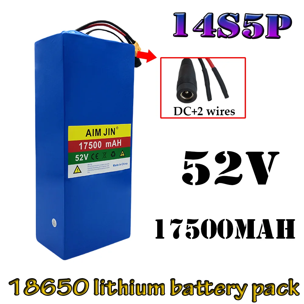 

52V 14S5P 15000mAh 18650 1500W Lithium Battery for Balance Car, Electric Bicycle, Scooter, Tricycle