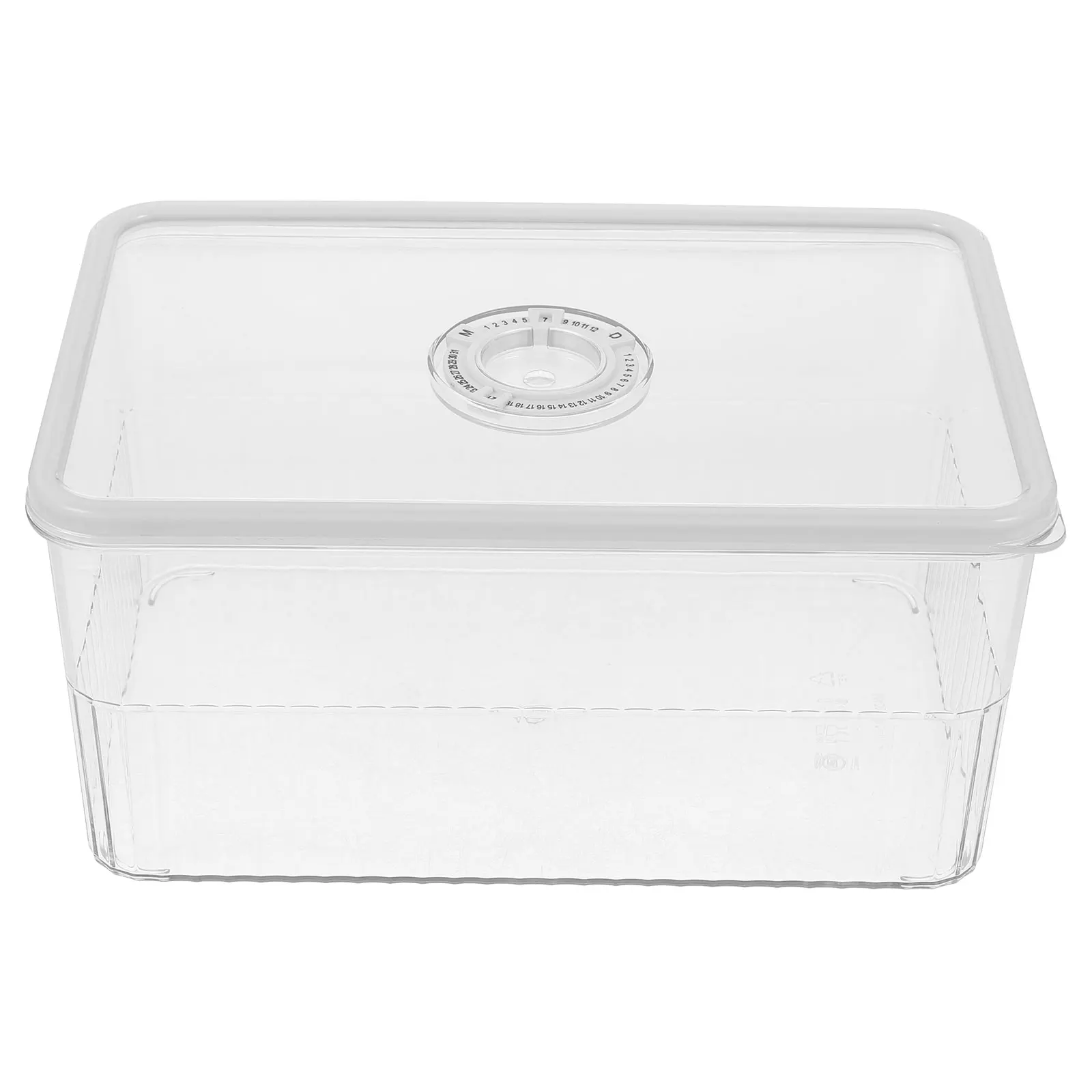 

1pcs Bread Storage Box With Lid Airtight Kitchen Organizer For Fruits Vegetables Snacks Refrigerator Food Container Time