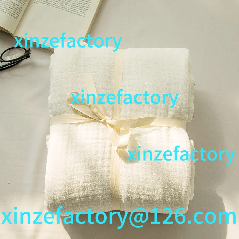 

Customizable new summer quilt solid color three-layer four-layer yarn cotton towel quilt