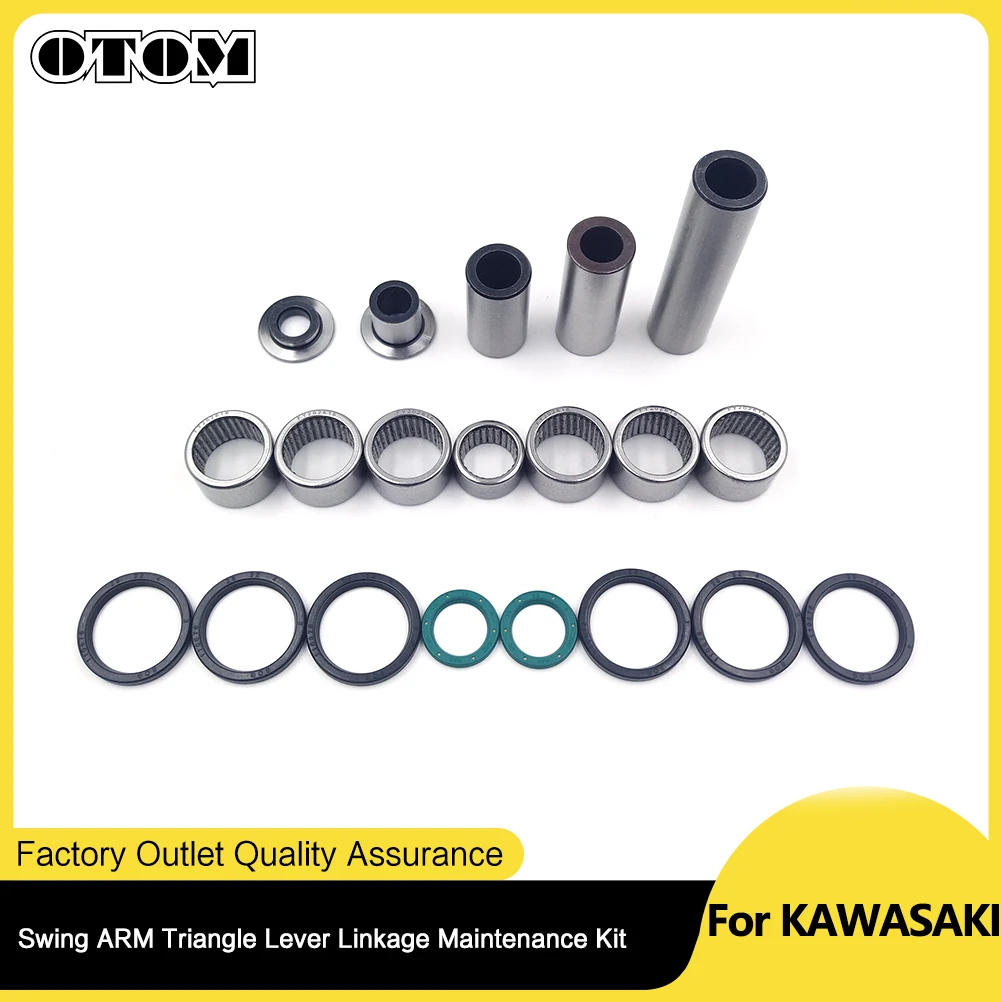 OTOM Motorbike Triangle Lever Linkage ARM Maintenance Kit Bearing Oil Seal Bushing Care Parts For KAWASAKI KX250F KX450F KLX450R