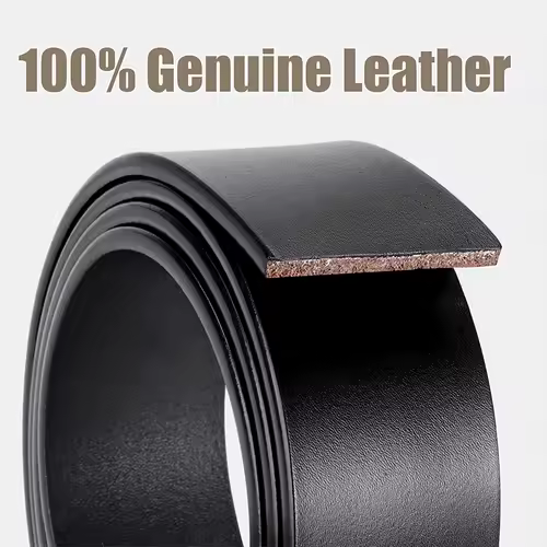Maikun Genuine Leather Men's Belt Large Size Casual Belt   Alloy Pin Buckle Business Suit Belt Father's Day Present Gift - Image 5
