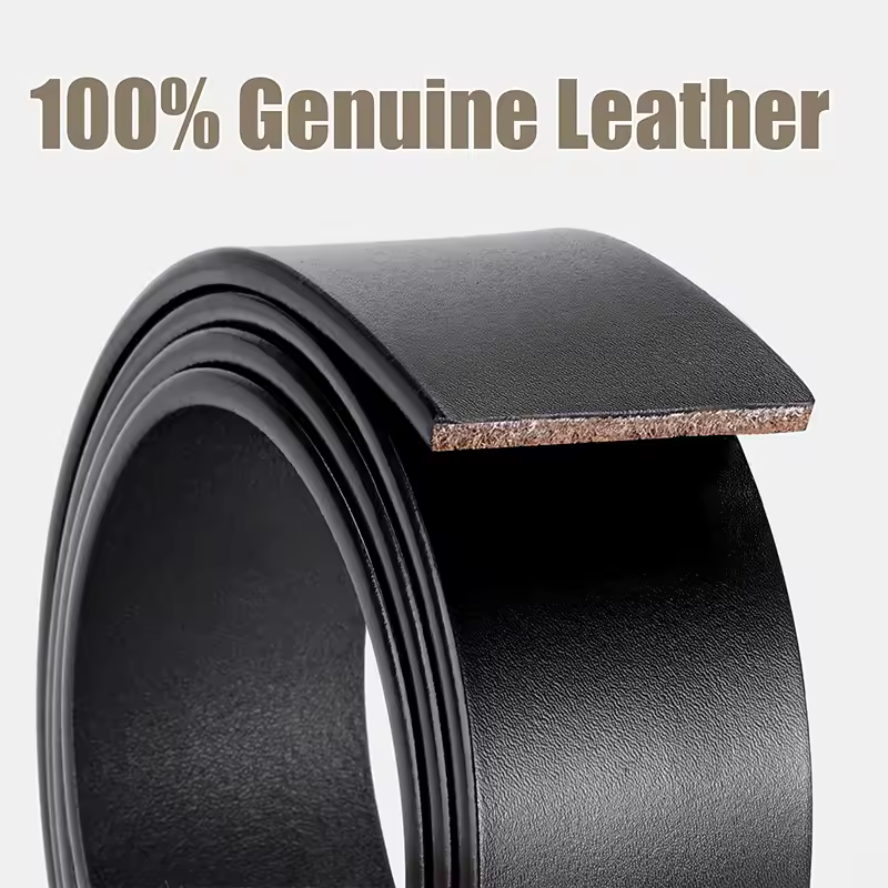 Maikun Genuine Leather Men's Belt Large Size Casual Belt   Alloy Pin Buckle Business Suit Belt Father's Day Present Gift - Image 5