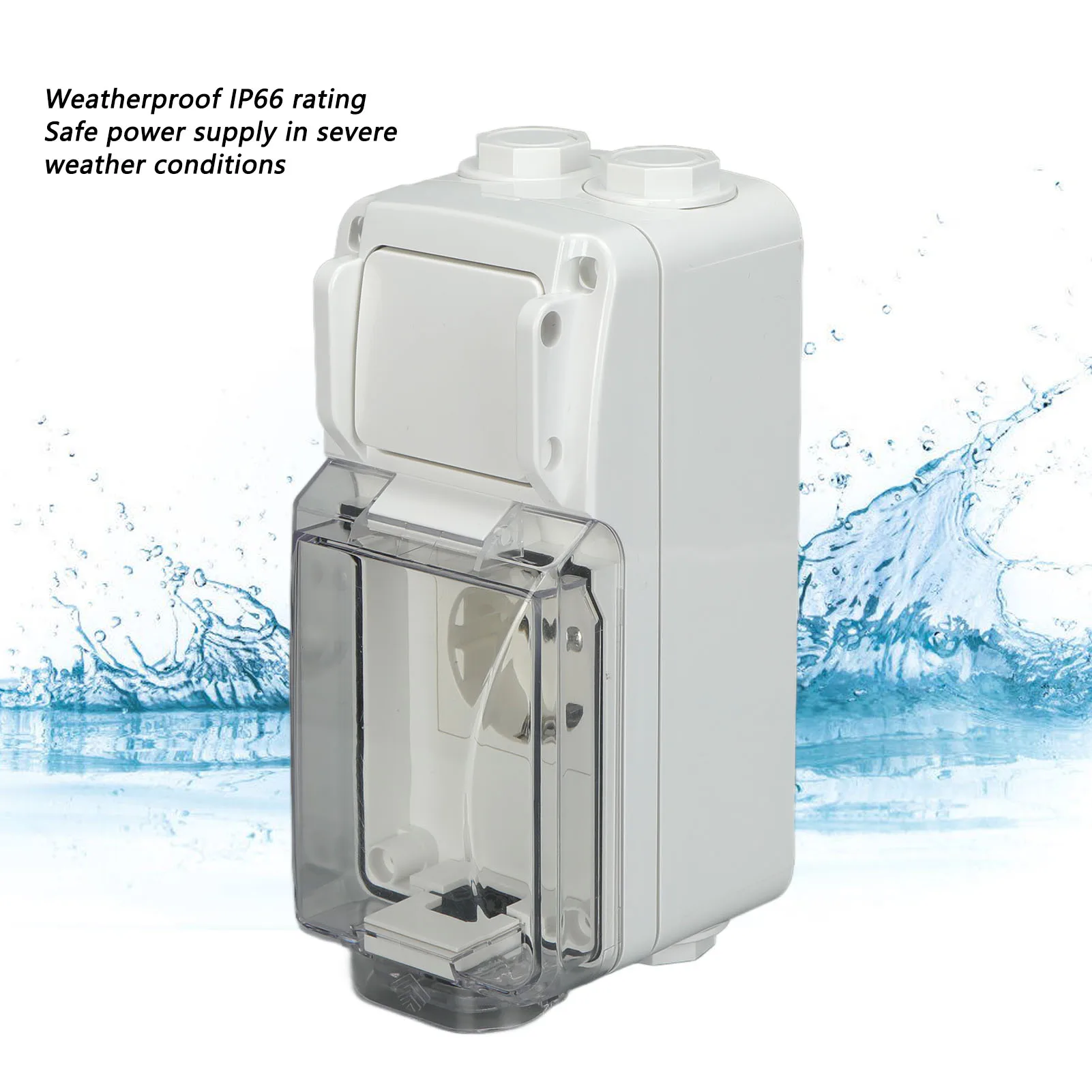 German Waterproof Outlet IP66 Weatherproof In Use Socket Toggle Switch for Garden 250V 16A